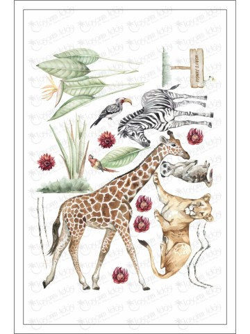 Safari Macerası Kişiye Özel Isimli Çocuk Odası Duvar Sticker